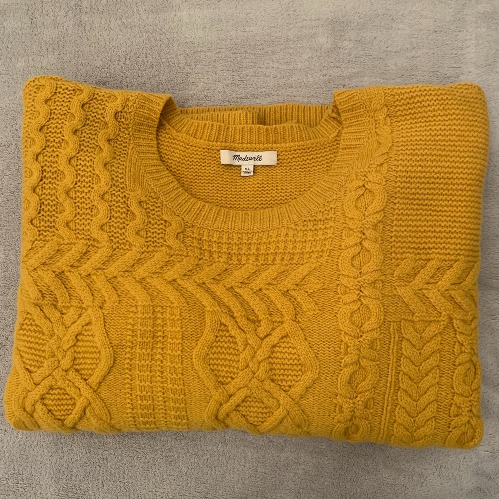 Madewell wool cable knit sweater